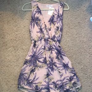 Pink & Purple Tropical Mini Dress